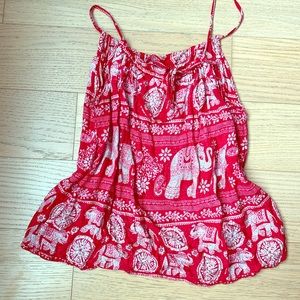 Elephant Thai-Style Drawstring Hang Top